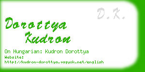 dorottya kudron business card